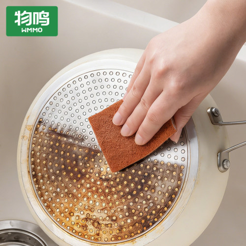 物鸣金刚砂百洁布厨房家用洗碗刷擦锅神器锅底去黑强力海绵魔力擦