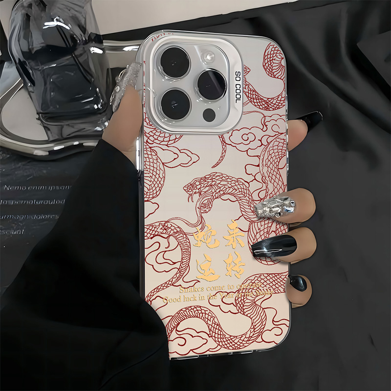 蛇来运转线条荣耀系列彩银壳男款