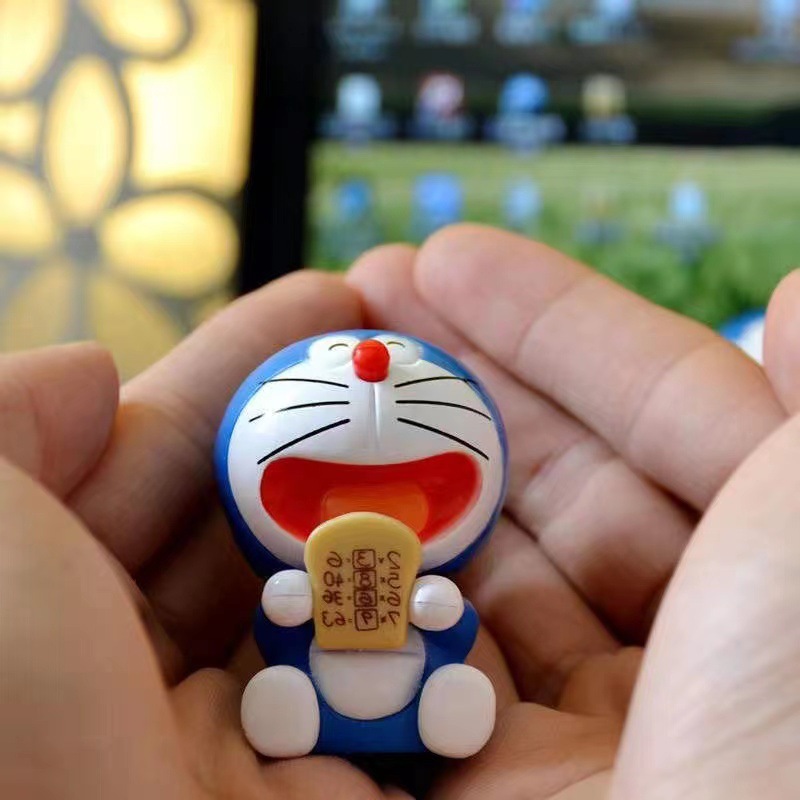 厂家直销新款Q版Q版哆啦A梦六款PVC工艺摆位姿公仔模型可爱