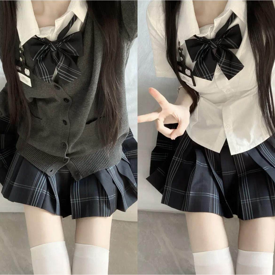 风吹麦香jk日系女高原创jk毛衣女学生韩式学院风显瘦宽松纯欲针织