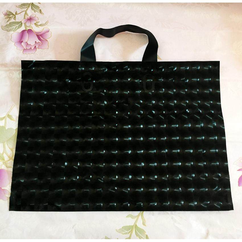 黑色猫眼闪光手提服装袋外贸加厚塑料袋子礼品袋购物包装胶袋