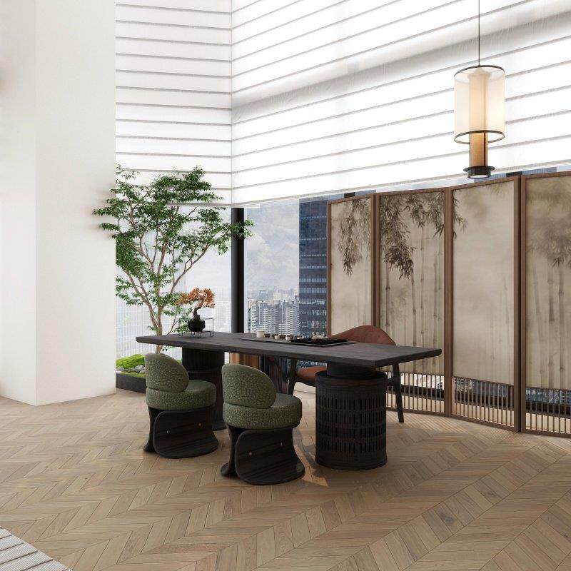 新中式茶台实木茶桌茶空间家用北美黑胡桃木现代轻奢泡茶桌椅组合