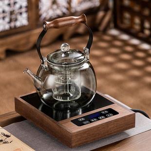 煮茶器电陶炉茶具围炉煮茶套装 玻璃煮茶壶养生蒸茶壶家用喷淋式