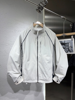 2026简约立领时尚潮流夹克外套青年男士薄款上衣明线设计潮流款