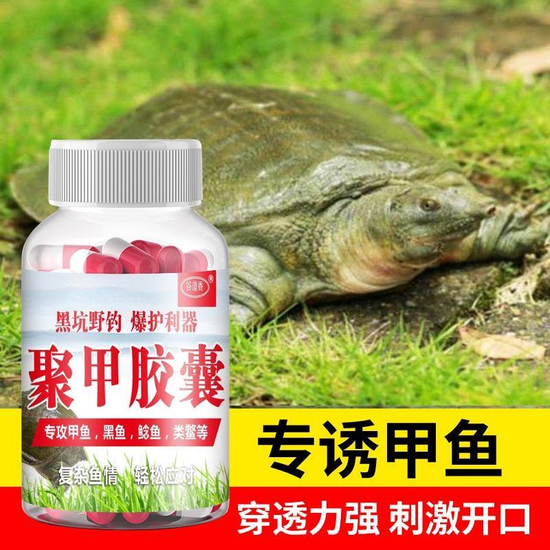 聚甲胶囊钓甲鱼小料饵料诱甲鱼黑鱼鲶鱼鳖类窝料户外野钓专属
