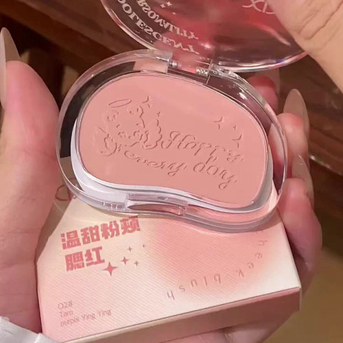 xixi单色腮红低饱和纯欲蜜桃色