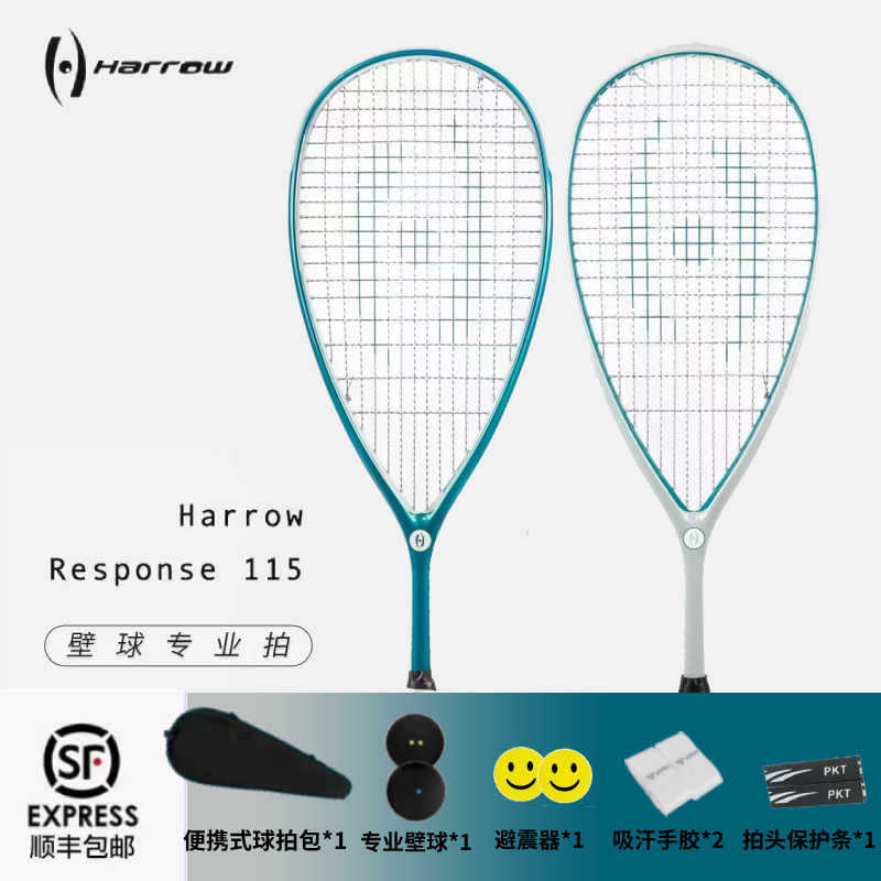 Harrow115/120超轻碳纤维壁球拍