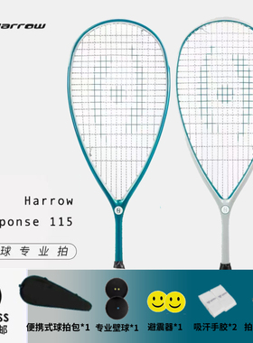 哈罗Harrow系列115/120进阶男女专业超轻碳纤维比赛级壁球拍