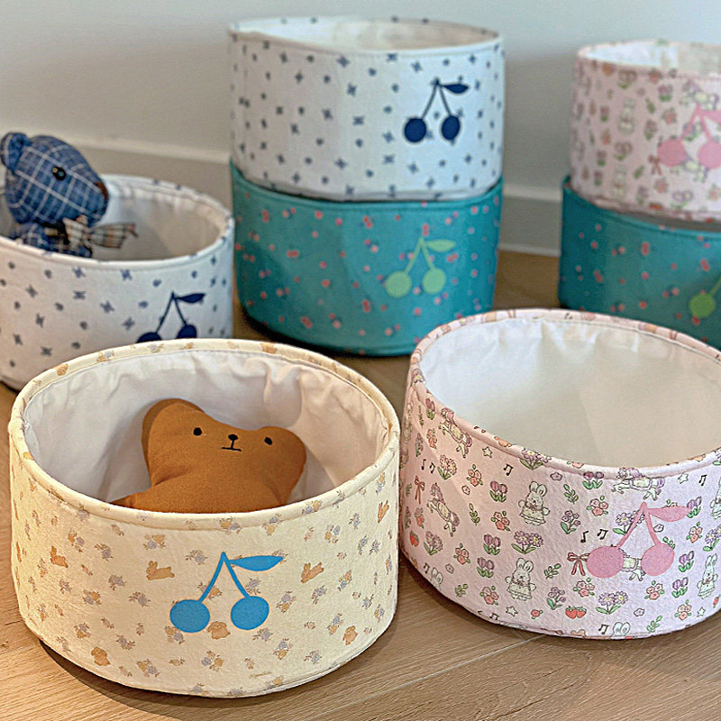 田园布艺桌面收纳筐储物箱可水洗折叠箱整理箱车载零食钥匙收纳盒,收纳整理,桌面收纳盒,淘宝优惠券,粉丝福利购,淘宝优惠卷