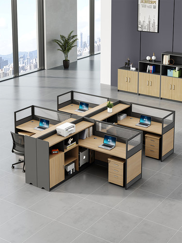 北京办公桌椅组合4人办公桌简单现代金融桌6人工作站桌办公桌