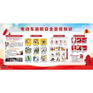 宣传海报电动车消防知识电动车安全充电宣传海报社区楼道消防海报