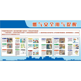 燃气使用安全宣传挂图写真墙贴液化气煤气安全防范宣传海报图贴画