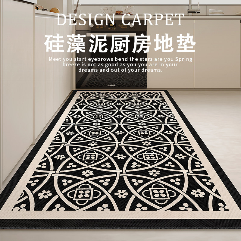 厨房地垫2025新款硅藻泥专用防油防污可擦免洗地毯全铺耐脏可裁剪,居家布艺,厨房地垫,淘宝优惠券,粉丝福利购,淘宝优惠卷