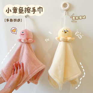 擦手毛巾挂式不发臭卡通可爱卫生间厨房专用超强吸水速干儿童手帕