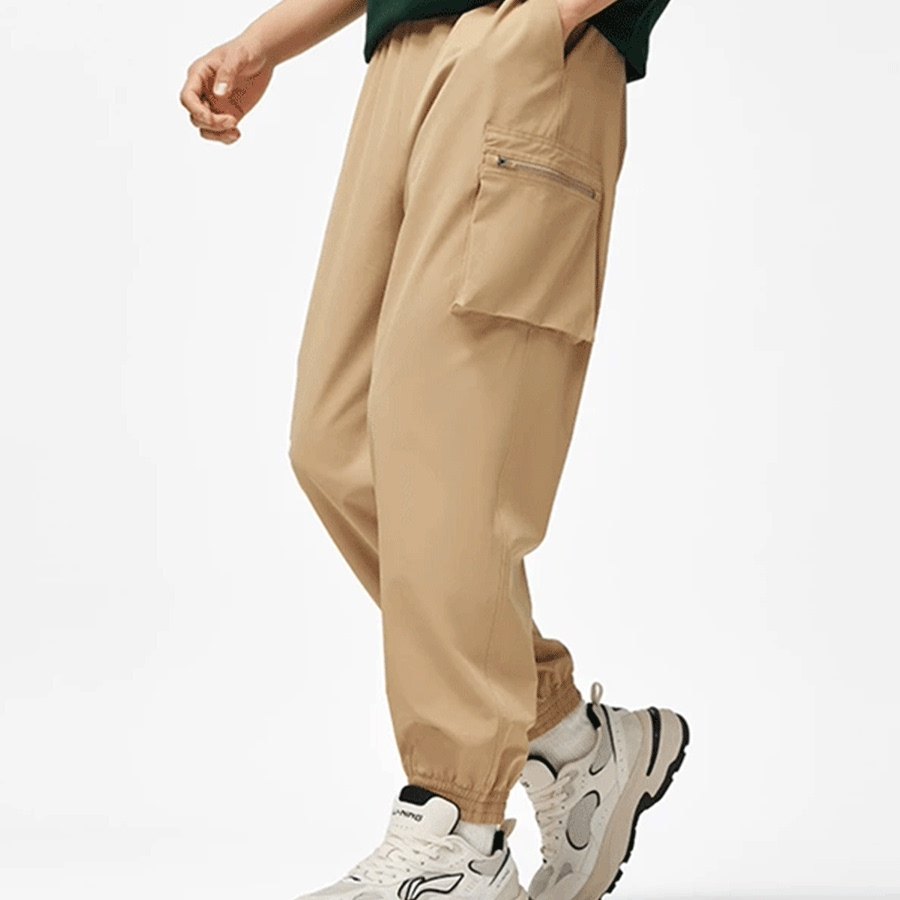 李宁正品男子运动速干工装长裤夏季透气薄款中腰休闲口袋AYKU181,运动服/休闲服装,运动长裤,淘宝优惠券,粉丝福利购,淘宝优惠卷