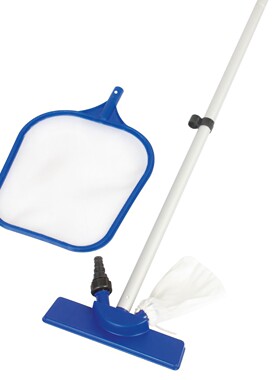 bestway58013水池维护工具真空清洁器捞网铝杆适合4米以下游泳池