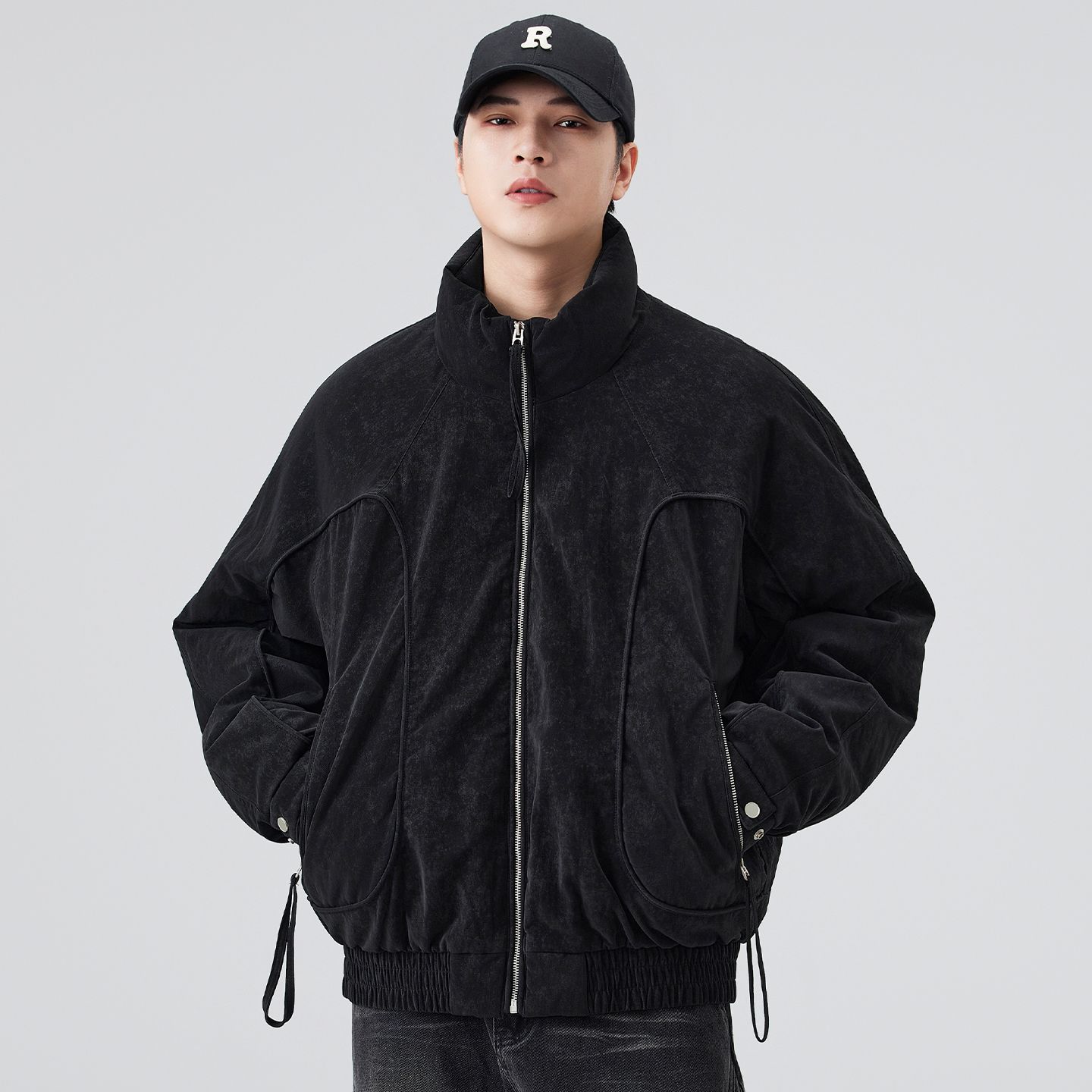 90绒立领加厚羽绒服2024冬季新款