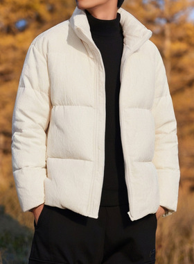 2005男装90白鸭绒立领羽绒服男2024冬季新款加厚保暖外套男