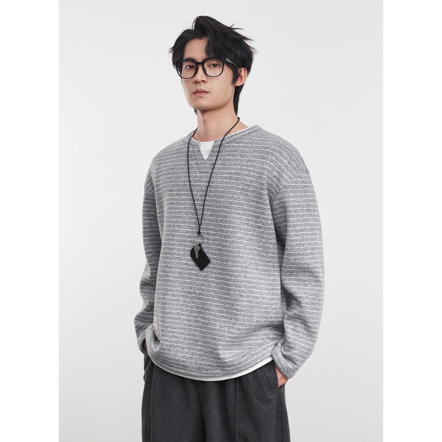 亦止『纹廓』480g重磅男士条纹假