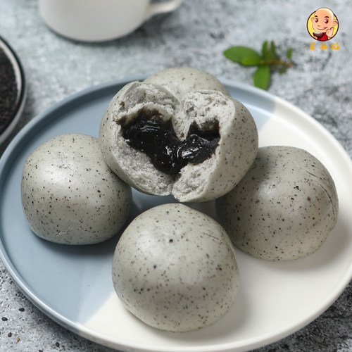 营养黑芝麻包儿童面食馒头包子