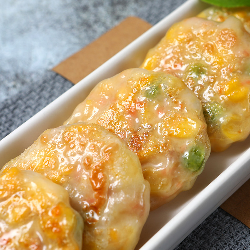 光头佬玉米饼香煎绿鸿粟米煎饼芋丝饼广式茶楼商用早餐下午茶点心