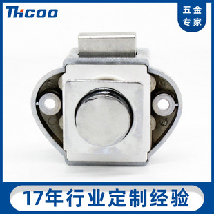 斯科房车按钮锁抽屉锁游艇柜门锌合金按钮锁橱柜按压锁A6512-7116