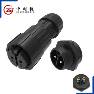 中时捷M19前装面板IP68防水连接线-轨道交通军工防爆航空插头插座