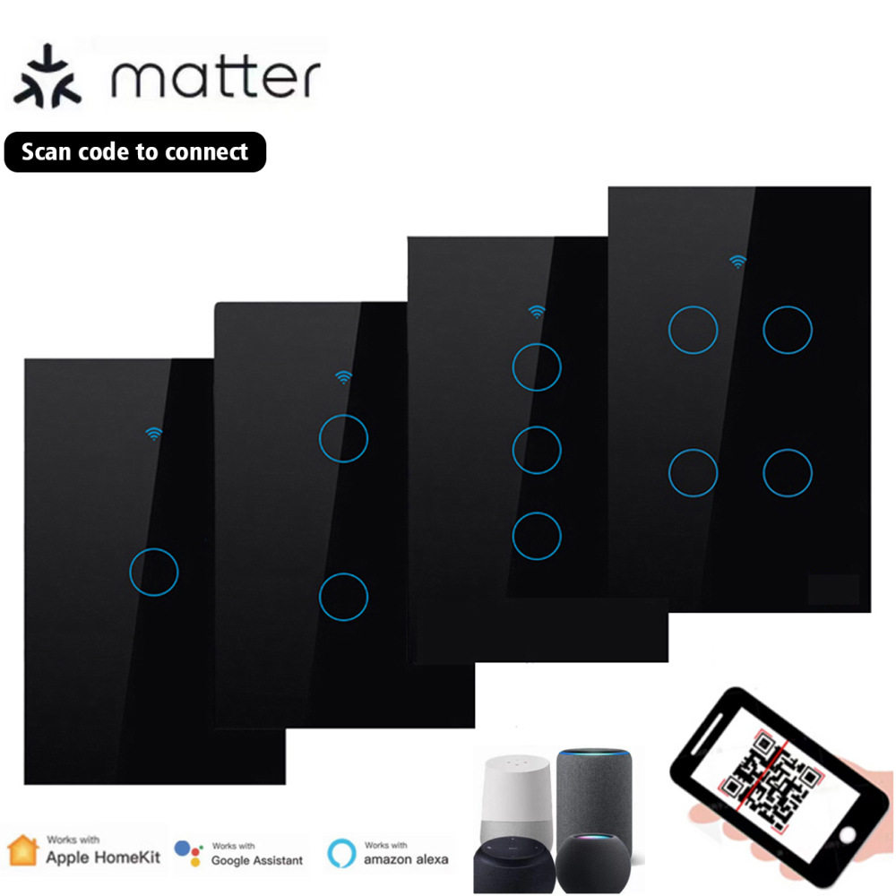 美规澳标WIFI智能开关matter homekit墙壁WIFI触摸开关,电子/电工,智能开关,淘宝优惠券,粉丝福利购,淘宝优惠卷