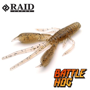 日本RAID BATTLE HOG2.6/3.3寸高比重战斗虾障碍跳底jig德州拖尾