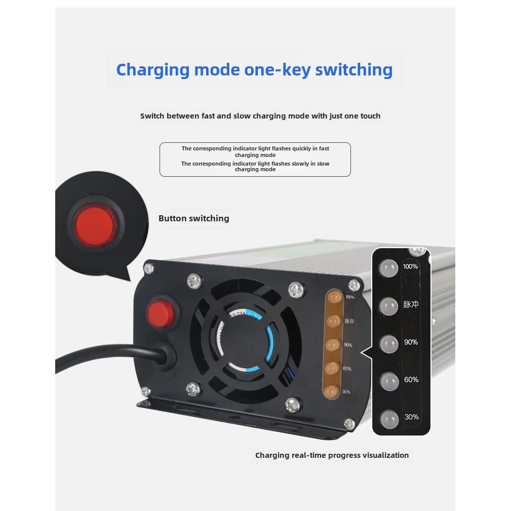 电动汽车快速充电器48V20A60V72V干电池汽车自动断电智能通用快速