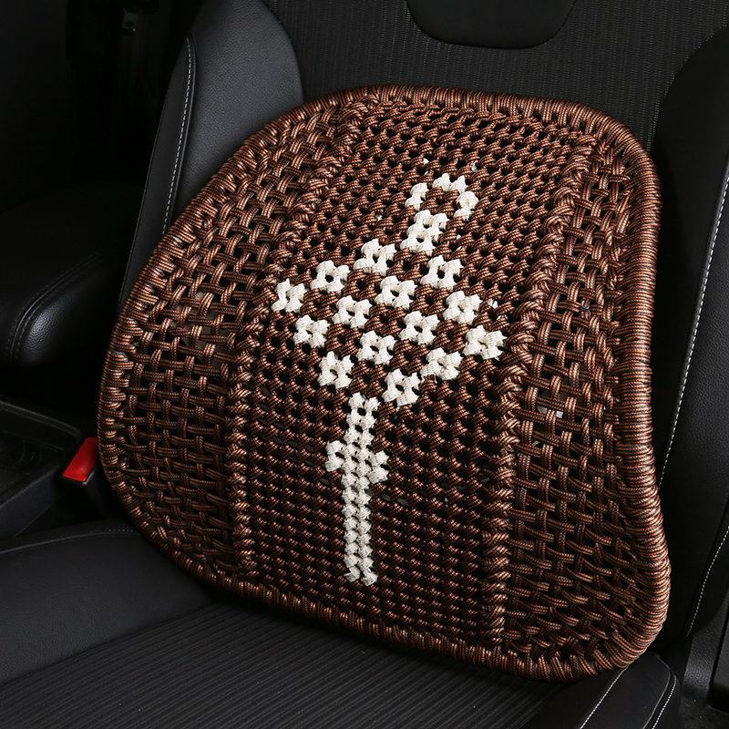 钢管手编汽车腰靠硬加粗四季背靠垫车用护腰背垫货车司机座椅靠背