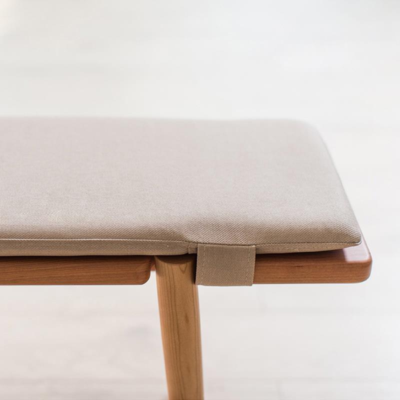 二黑木作 透榫长凳软垫 实木凳子配套布艺坐垫 不含凳子不单卖