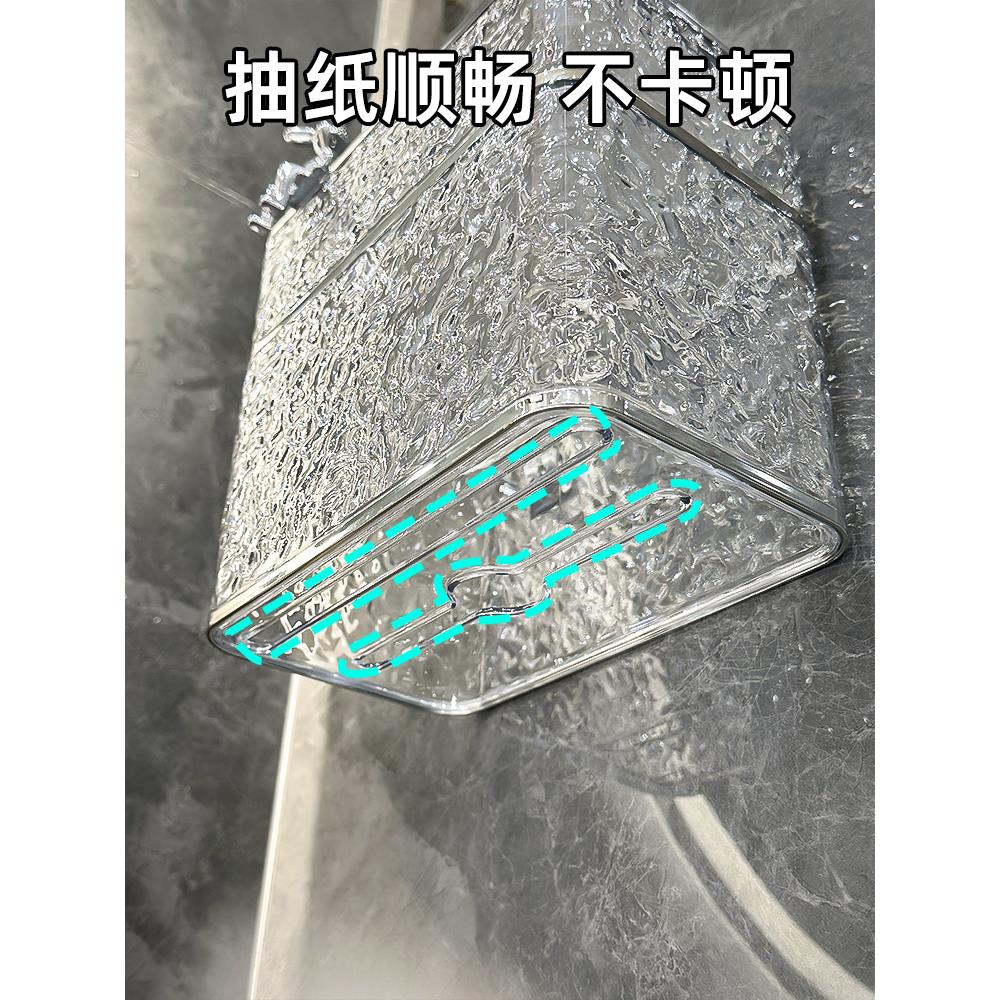 卫生间厕纸盒家用高档轻奢卷纸架收纳盒壁挂式多功能洗脸巾置物架