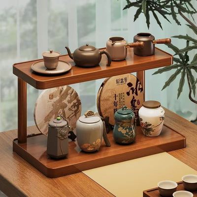 竹海明珠中式茶杯置物架展示架子