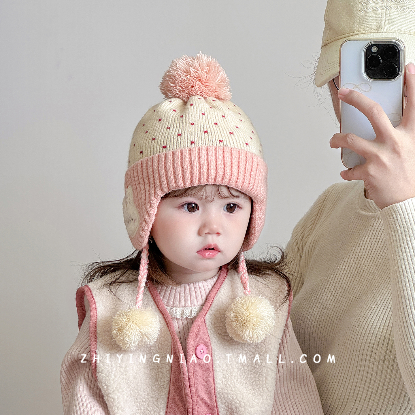 婴儿针织帽可爱超萌宝宝毛线帽子