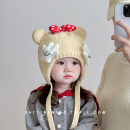 宝宝帽子秋冬季 针织帽可爱超萌婴儿毛线帽加厚保暖防风女童护耳帽