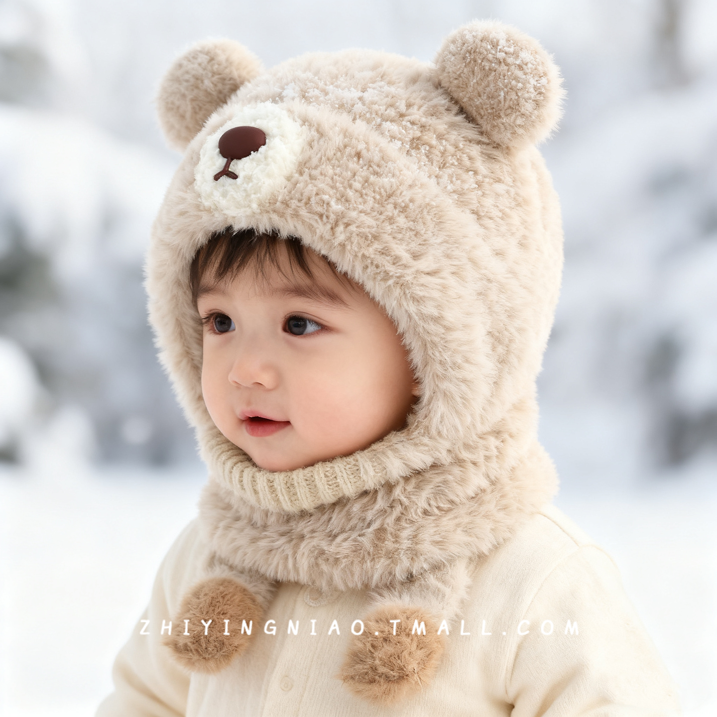 织婴鸟旗舰店保暖围脖口罩一体帽