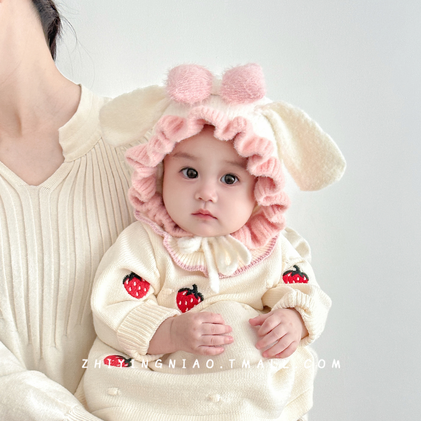 婴儿护耳帽可爱超萌宝宝毛线帽子