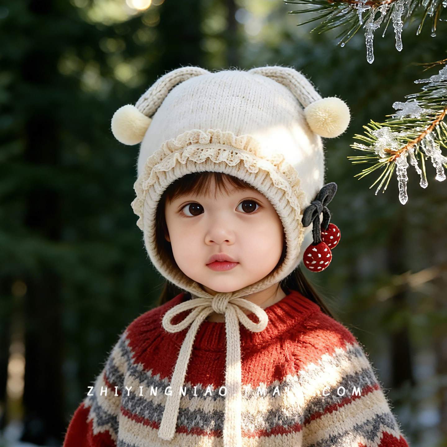 儿童帽子冬季可爱女孩护耳帽可爱超萌精灵帽外出保暖女宝宝毛线帽,童装/婴儿装/亲子装,帽子,淘宝优惠券,粉丝福利购,淘宝优惠卷