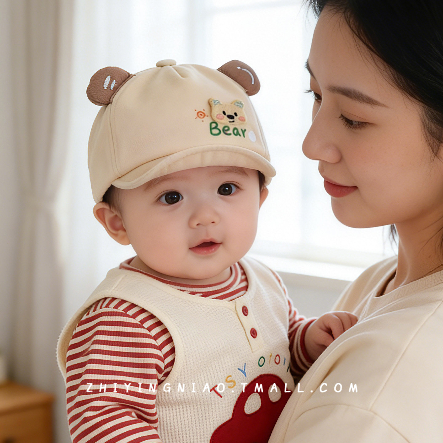 婴儿鸭舌帽可爱超萌婴幼儿软檐帽图片