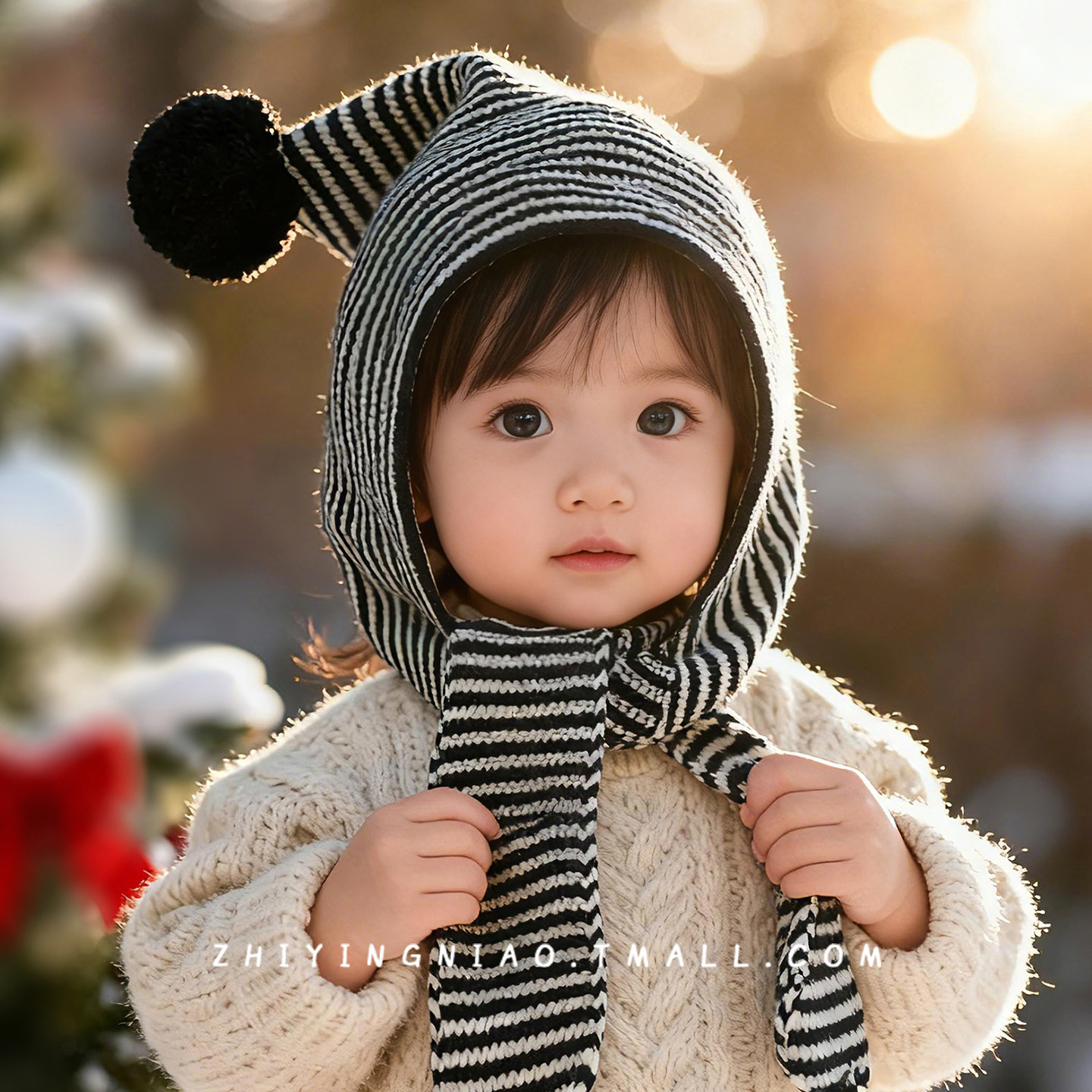 儿童帽子秋冬季条纹针织帽韩版百搭加厚保暖男童女宝宝毛线护耳帽,童装/婴儿装/亲子装,帽子,淘宝优惠券,粉丝福利购,淘宝优惠卷