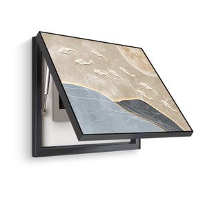 新中式免打孔客厅电闸盒挂画配电箱遮挡总开关九鱼图电表箱装饰画