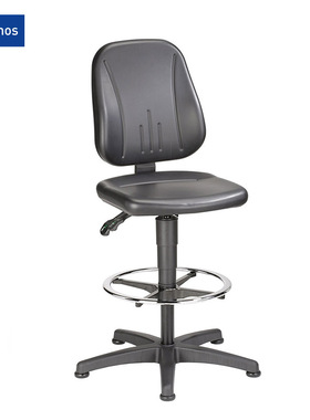 德国原装进口bimos椅升降椅实验室工作椅黑色聚氨酯榉木【订购】
