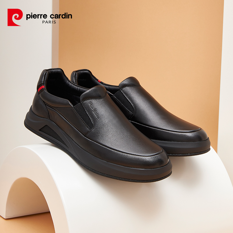 pierre cardin/皮尔卡丹男鞋商务休闲鞋真皮男士日常软皮软底皮鞋