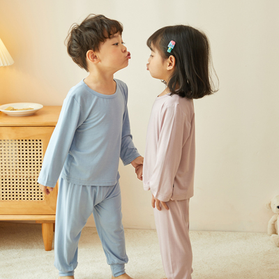 莫代尔睡衣儿童七分袖家居服夏季
