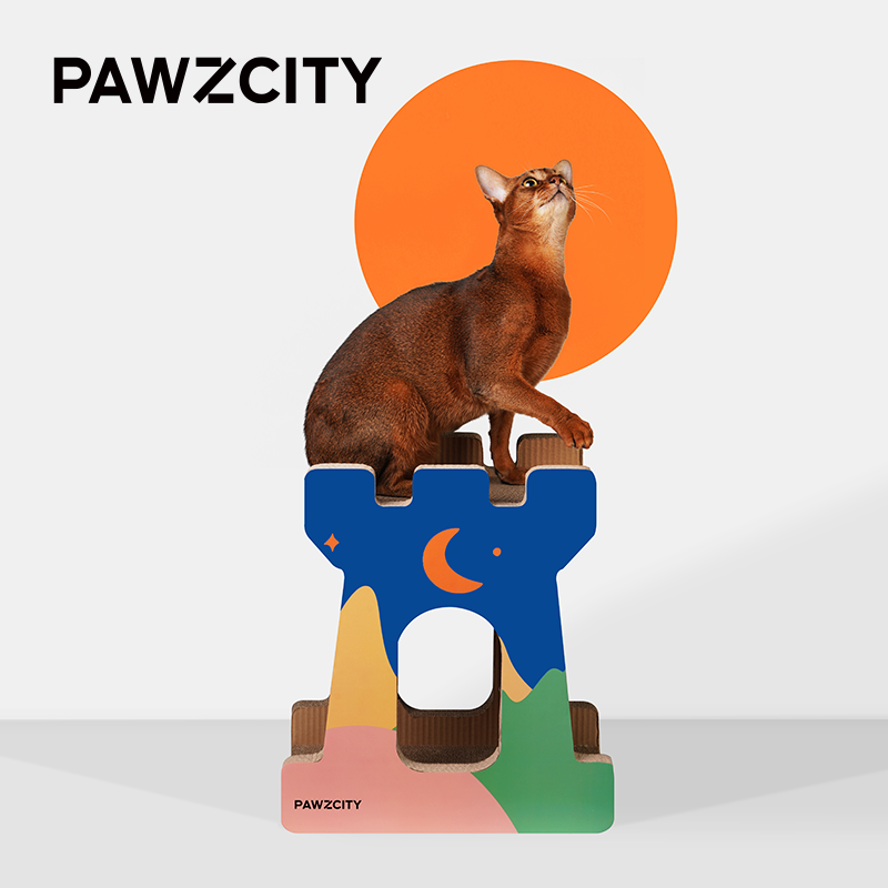 pawzcity沙滩城堡耐用附赠猫抓板