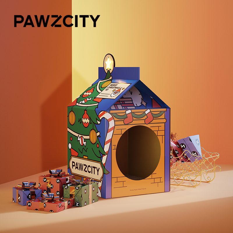 PAWZCITY圣诞猫盒圣诞猫咪礼物