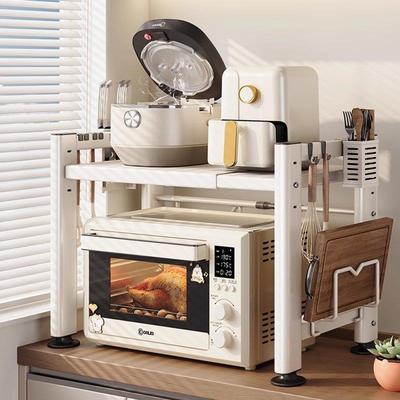 微波炉置物架厨房台面多功能桌面分层空气炸锅电饭锅烤箱收纳层架
