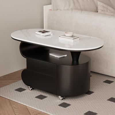 轻奢风岩板推车茶几现代简约客厅沙发置物架家用小户型可移动边几