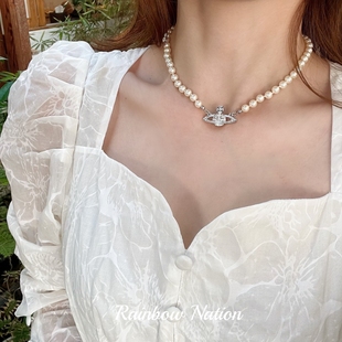 RainbowNation土星珍珠项链nana同爆款轻奢复古颈後太西配饰女款